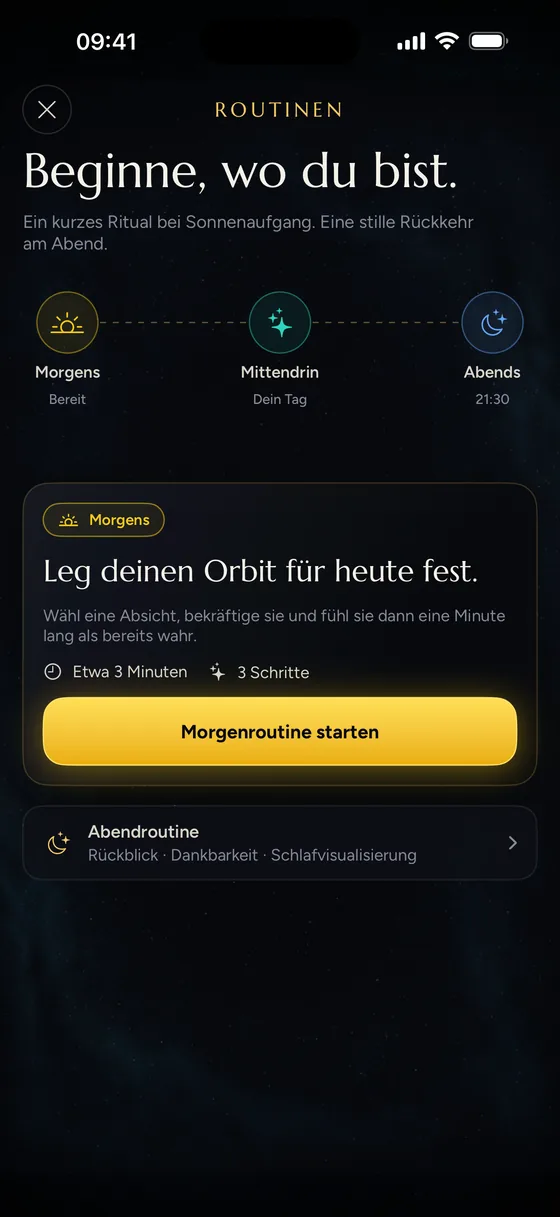 Morgen- und Abendroutinen mit Erinnerungen.